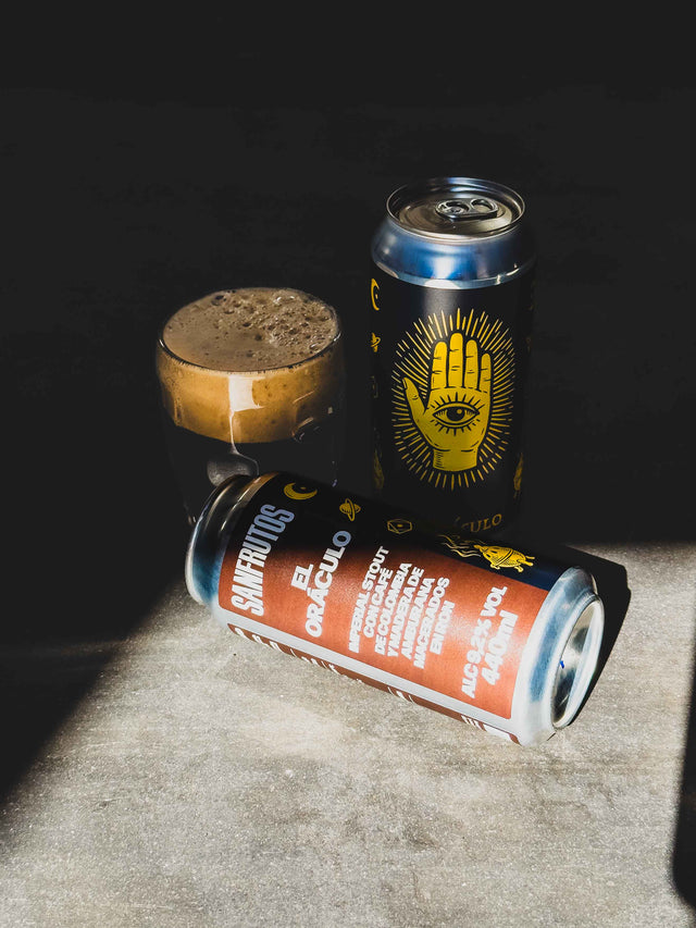 EL ORÁCULO - Imperial Stout con Café de Colombia y Madera de Amburana Maceradas en Ron - Cerveza SanFrutos
