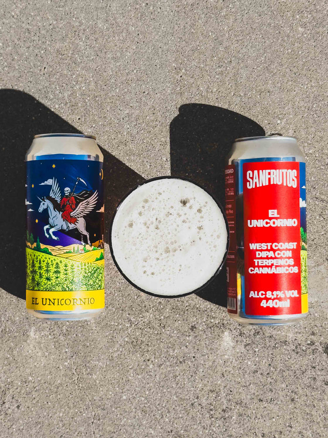 EL UNICORNIO - West Coast DIPA con Terpenos Cannábicos - Cerveza SanFrutos