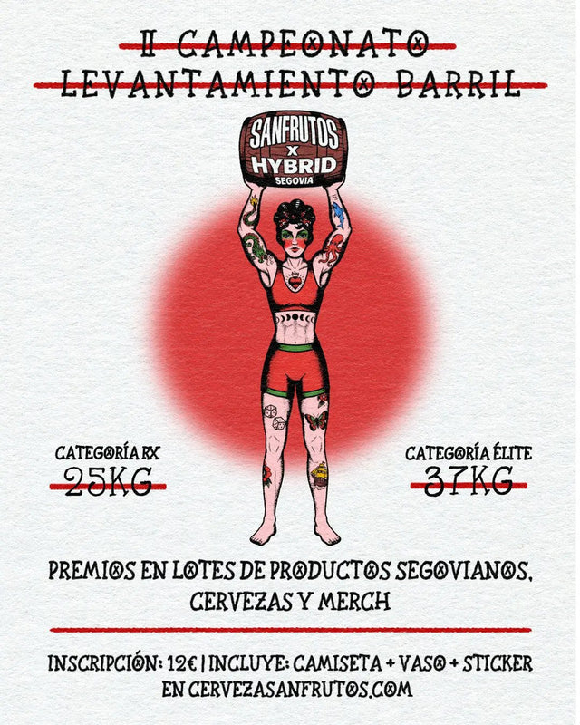 II CONCURSO LEVANTAMIENTO BARRIL - 19 DE SEPTIEMBRE - 13:00H - Cerveza SanFrutos