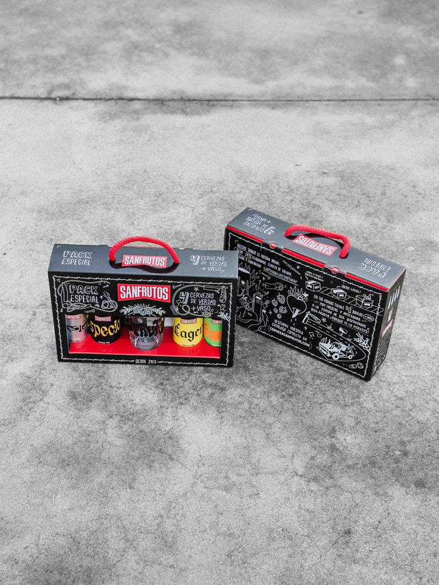 PACK REGALO DEGUSTACIÓN 4 CERVEZAS + VASO - Cerveza SanFrutos
