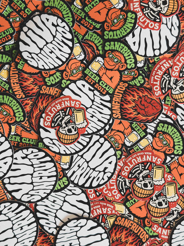 PACK STICKERS SANFRUTOS - Cerveza SanFrutos