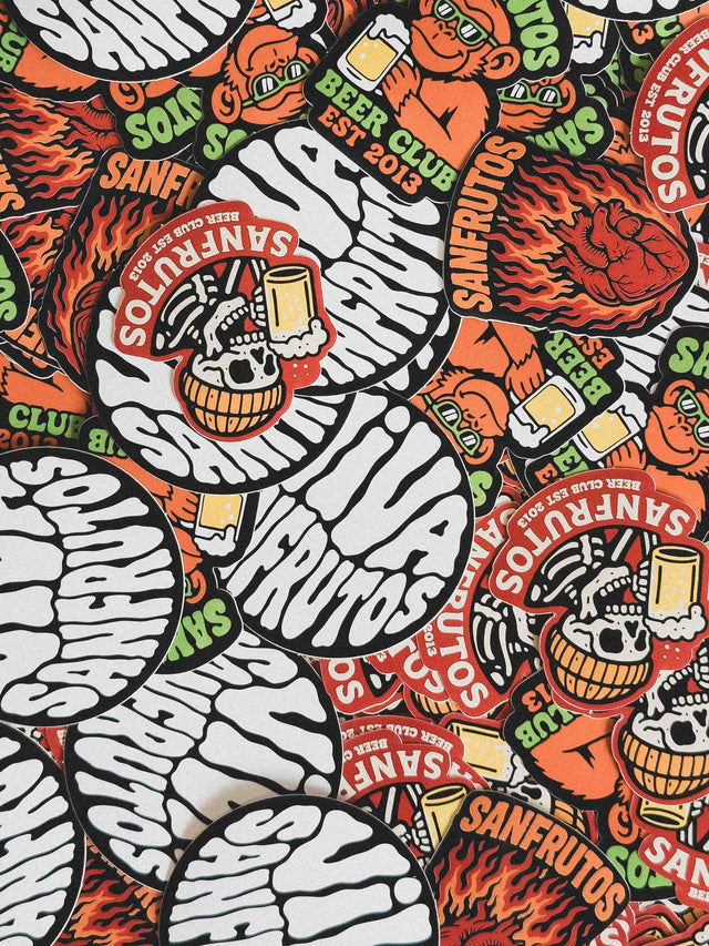 PACK STICKERS SANFRUTOS - Cerveza SanFrutos